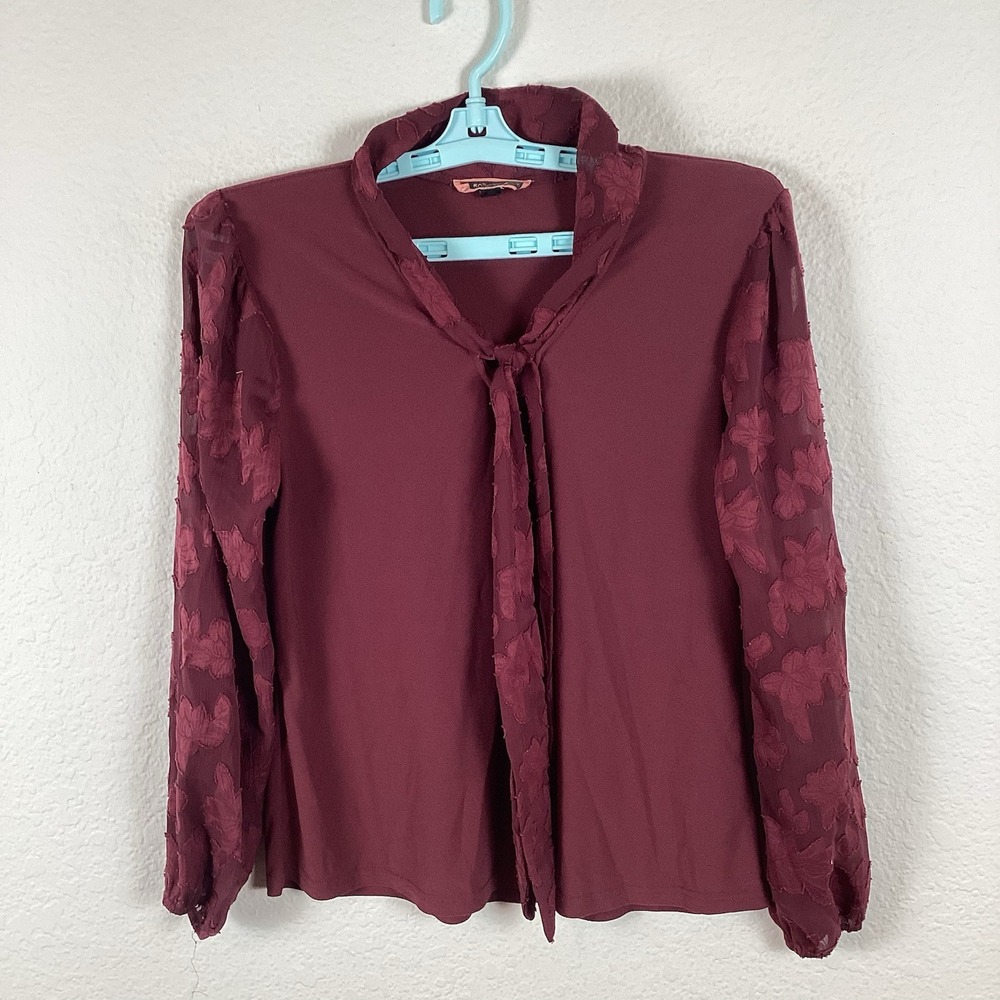 50th Street Womens T Shirt Top Sz Petite S Small Long Sleeve Solid Excellent